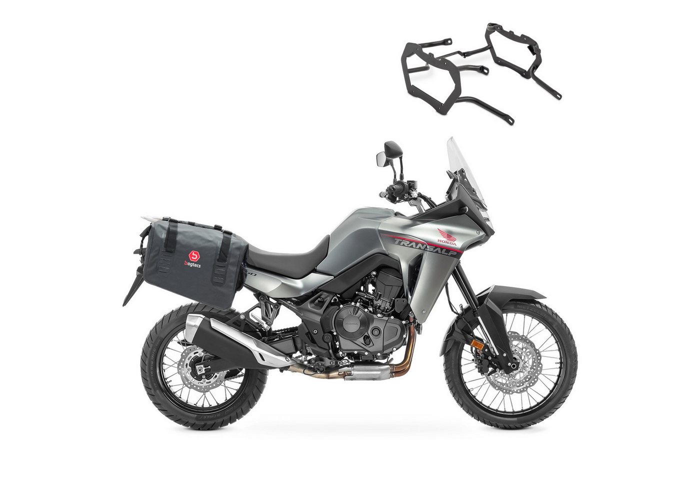 Bagtecs Kofferset Satteltaschen + Kofferträger passend für Honda Transalp XL 750 23-25 K von Bagtecs