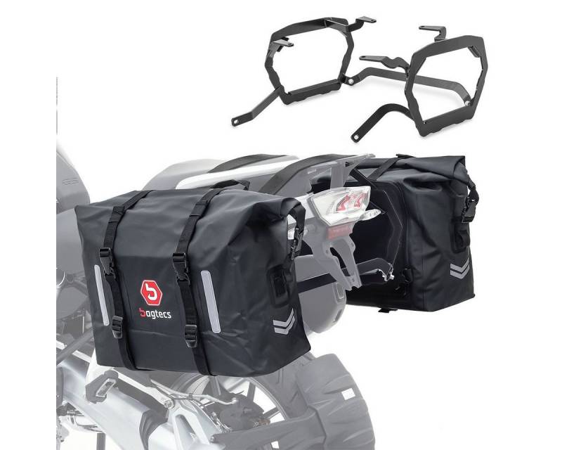 Bagtecs Kofferset Satteltaschen Set WP8 für BMW R 1200 GS / Adventure 13-18 + Kofferträg von Bagtecs