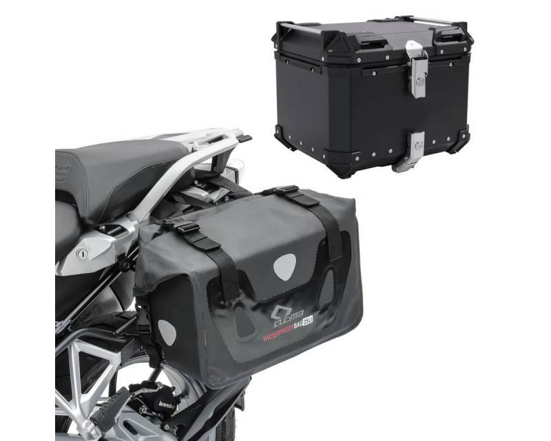 Bagtecs Kofferset Satteltaschen Set für KTM 690 Enduro / R + Alu Topcase RX80 von Bagtecs