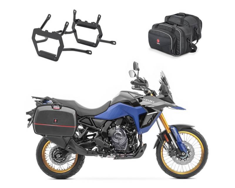 Bagtecs Kofferset Seitenkoffer + Kofferträger passend für Suzuki V-Strom 800 / DE 23-25 von Bagtecs
