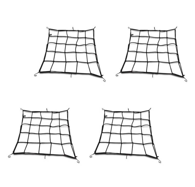 Bagtecs Reisetasche 4er-Set Motorrad Gepäcknetz # universell einsetzbar schwarz von Bagtecs