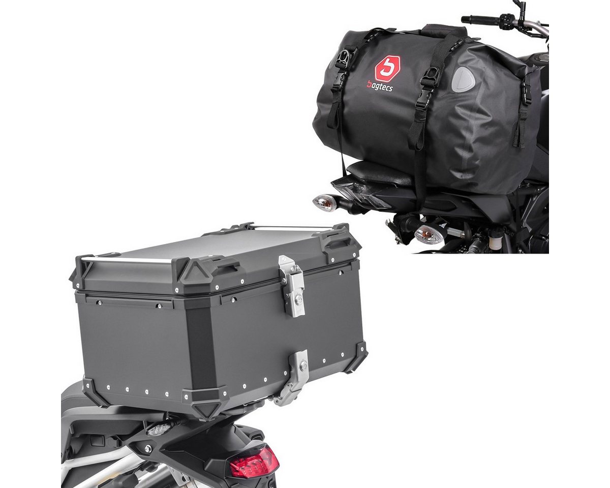 Bagtecs Reisetasche Alu Top Case 65 Liter + Hecktasche 40l von Bagtecs