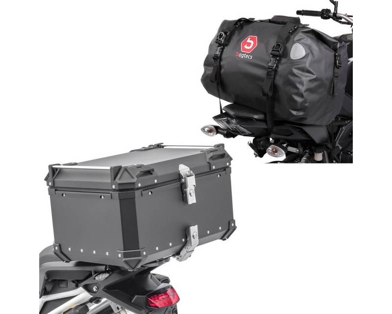 Bagtecs Reisetasche Alu Top Case 65 Liter + Hecktasche 40l von Bagtecs