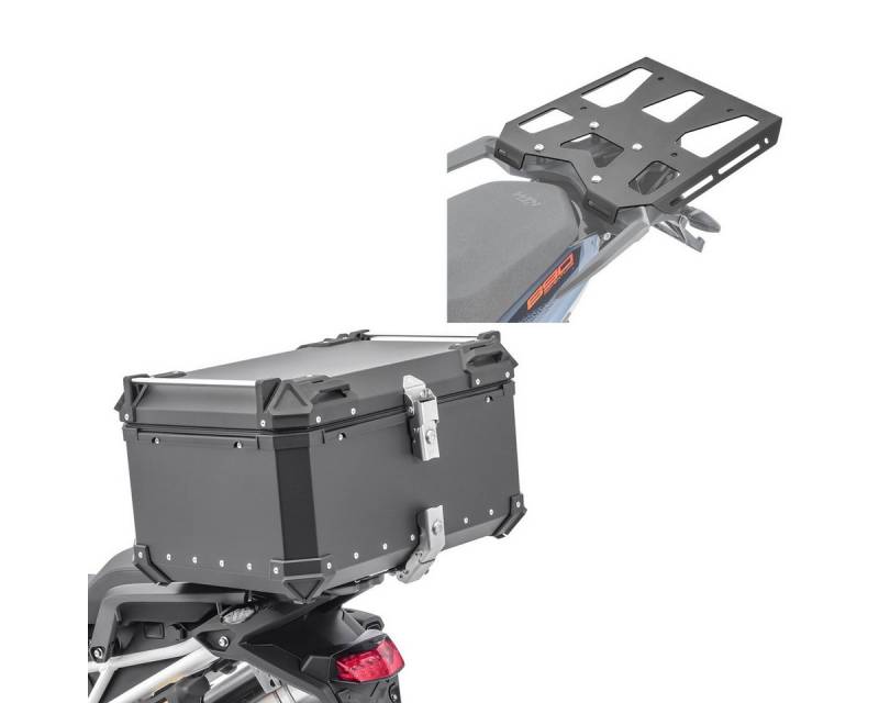 Bagtecs Reisetasche Alu Top Case Universal + Gepäckbrücke passend für KTM 890 Adventure / von Bagtecs