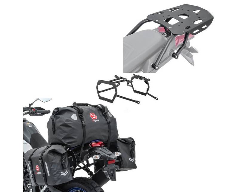 Bagtecs Reisetasche Gepäckträger passend für Aprilia Tuareg 660 / Rally 22-25 + Satteltasc von Bagtecs