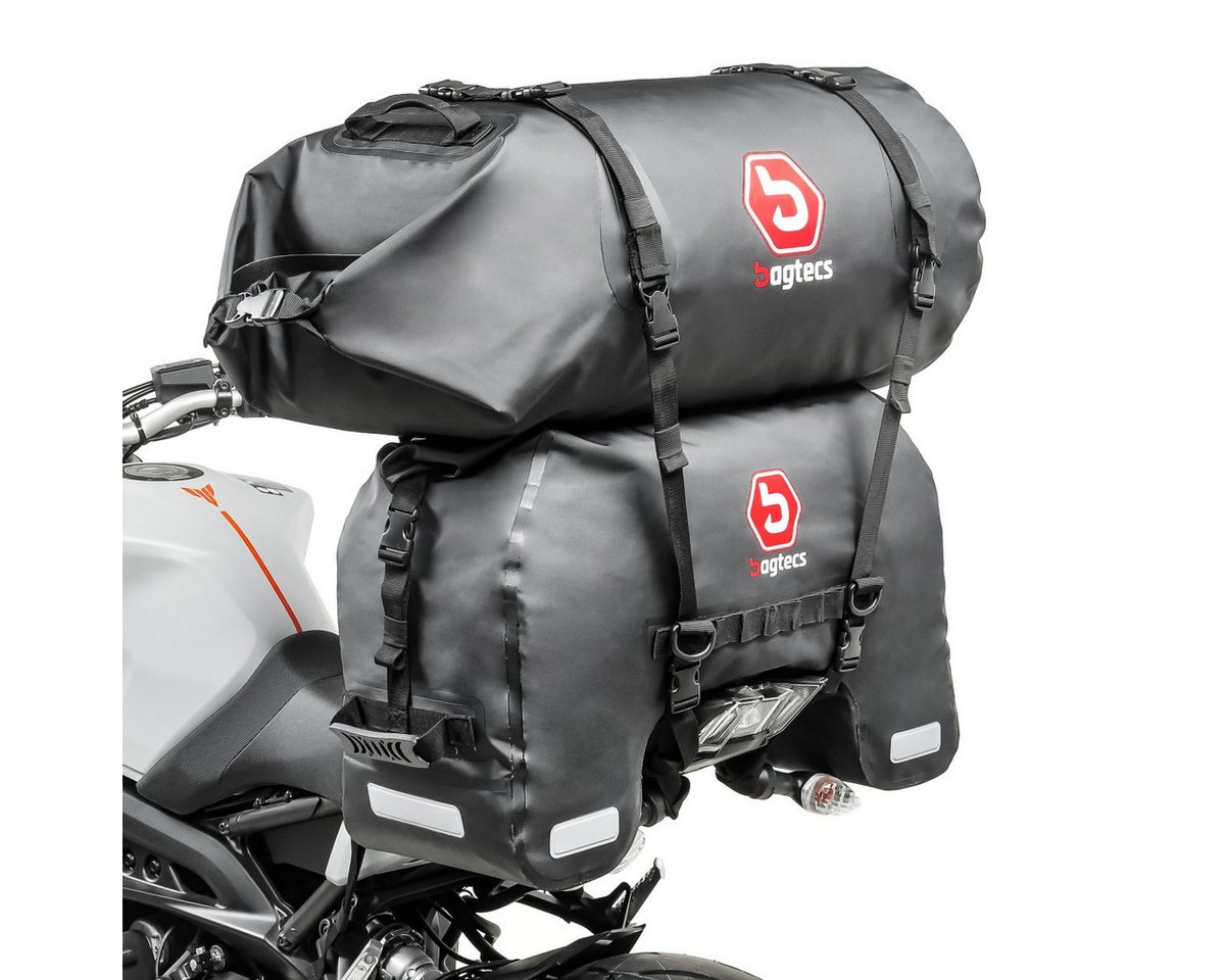 Bagtecs Reisetasche Hecktasche SX45 + Gepäckrolle RB50 für Honda Africa Twin XRV 750 / 650 von Bagtecs