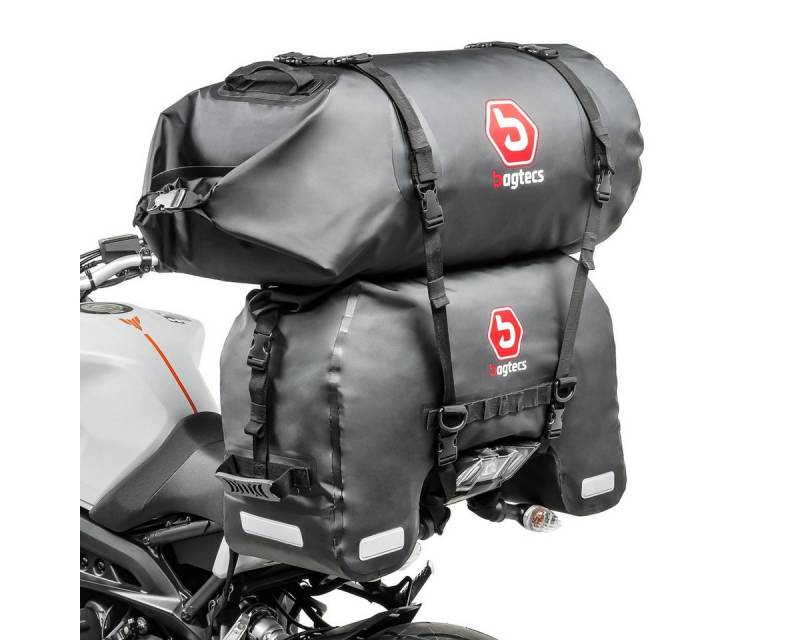 Bagtecs Reisetasche Hecktasche SX45 + Gepäckrolle RB50 für Honda Africa Twin XRV 750 / 650 von Bagtecs