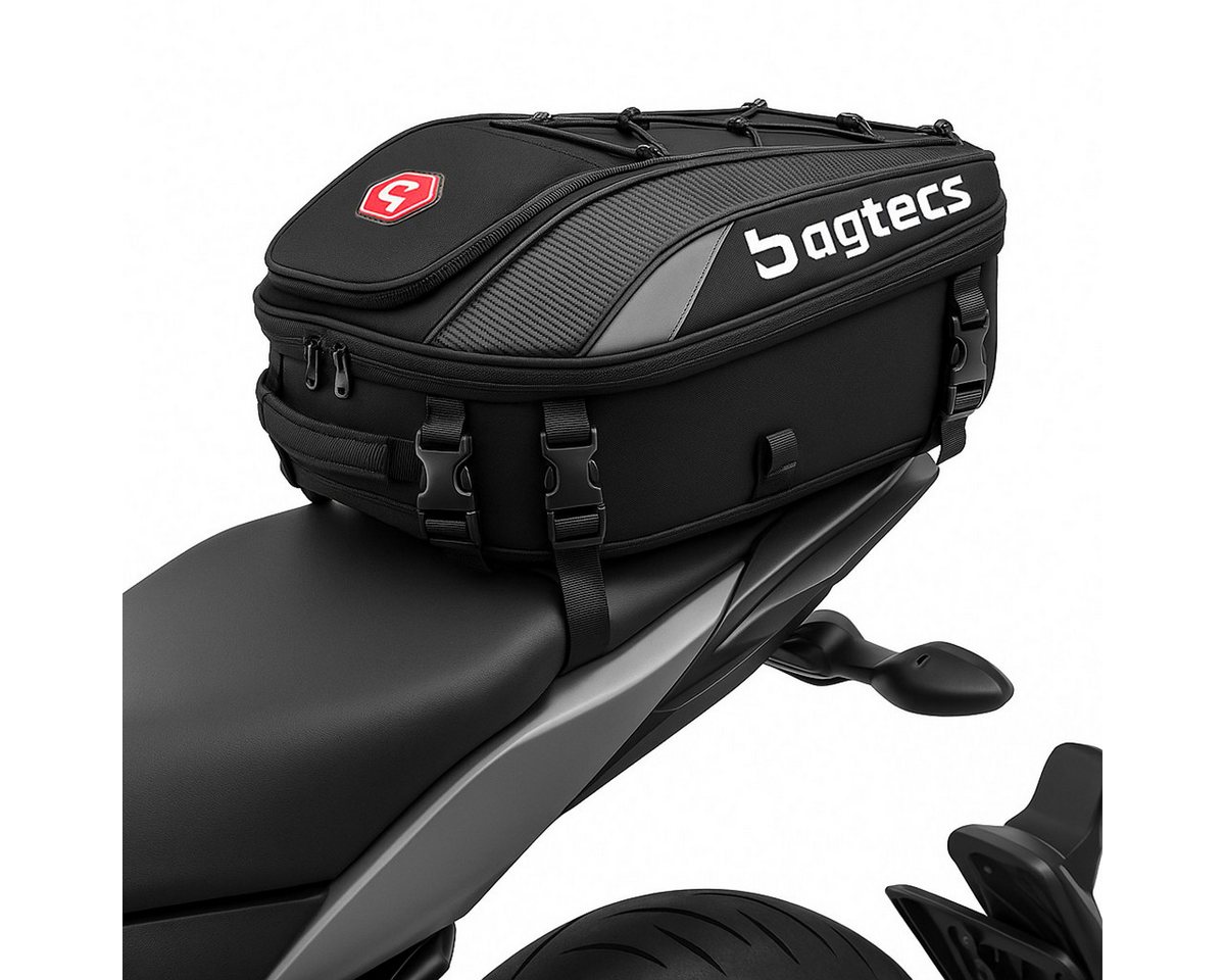 Bagtecs Reisetasche Motorrad Hecktasche für erweiterbar # X30 20-30L Soziustasche von Bagtecs