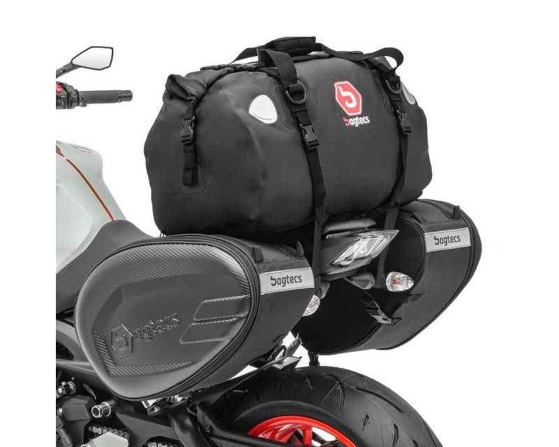 Bagtecs Reisetasche Motorrad Satteltaschen mit Hecktasche # CRB + XF40 Drybag 100 L von Bagtecs