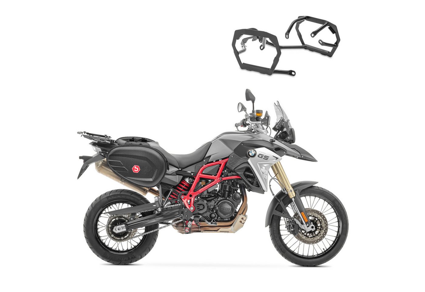 Bagtecs Reisetasche Satteltaschen + Kofferträger passend für BMW F 800 GS 08-18 Koffer # C von Bagtecs