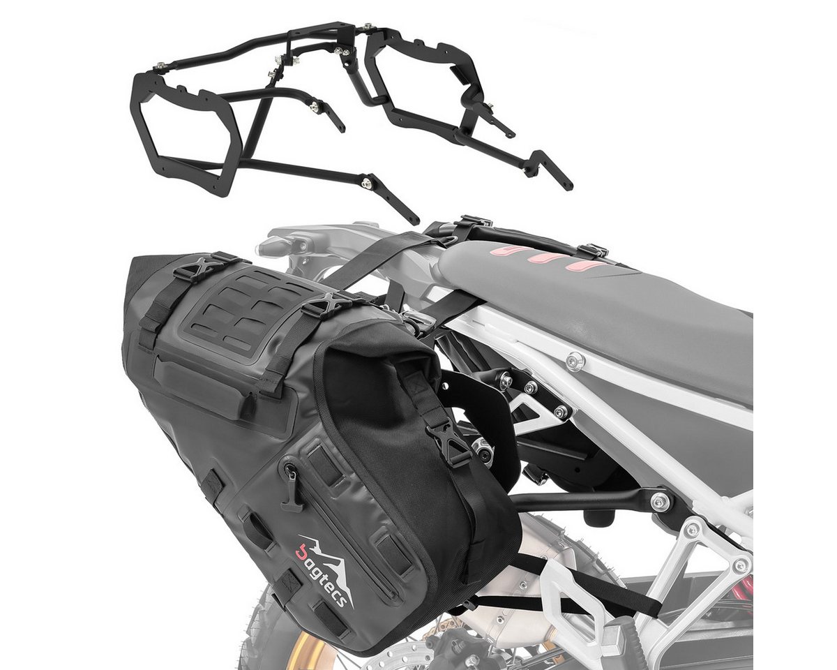 Bagtecs Reisetasche Satteltaschen + Kofferträger passend für BMW F 900 GS 24-25 Koffer # M von Bagtecs