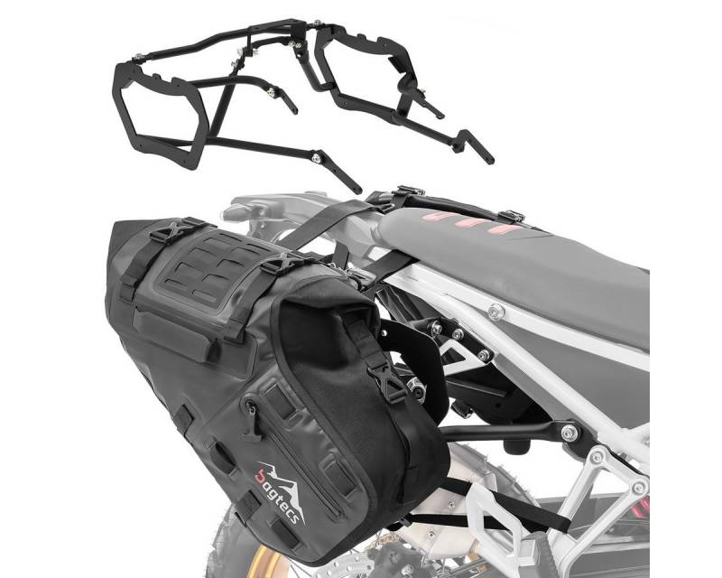 Bagtecs Reisetasche Satteltaschen + Kofferträger passend für BMW F 900 GS 24-25 Koffer # M von Bagtecs