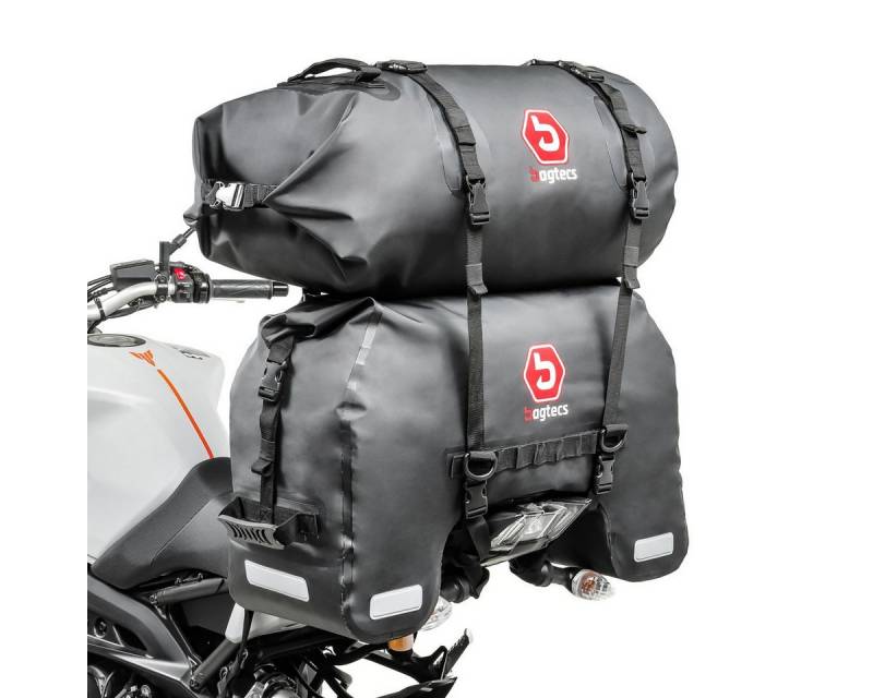 Bagtecs Reisetasche Set Motorrad Hecktasche SX45 + Gepäckrolle RB30 # Volumen 75 Liter von Bagtecs