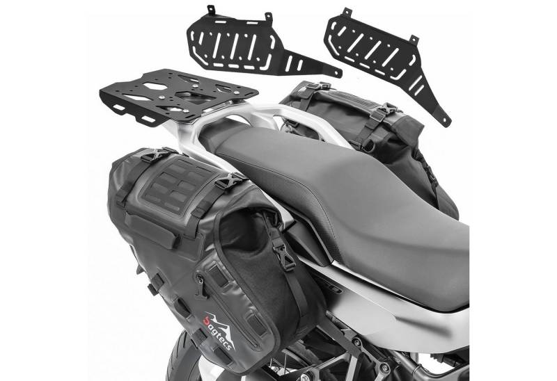 Bagtecs Reisetasche Set Satteltaschen MT142 + Seitenträger passend für Honda Transalp XL 7 von Bagtecs