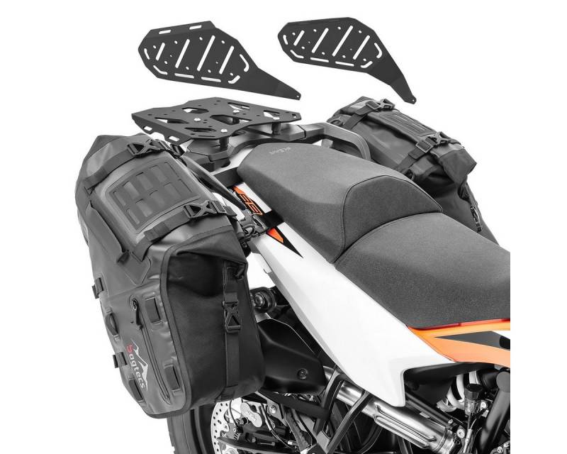 Bagtecs Reisetasche Set Satteltaschen MT142 + Seitenträger passend für KTM 890 SMT 23-25 # von Bagtecs
