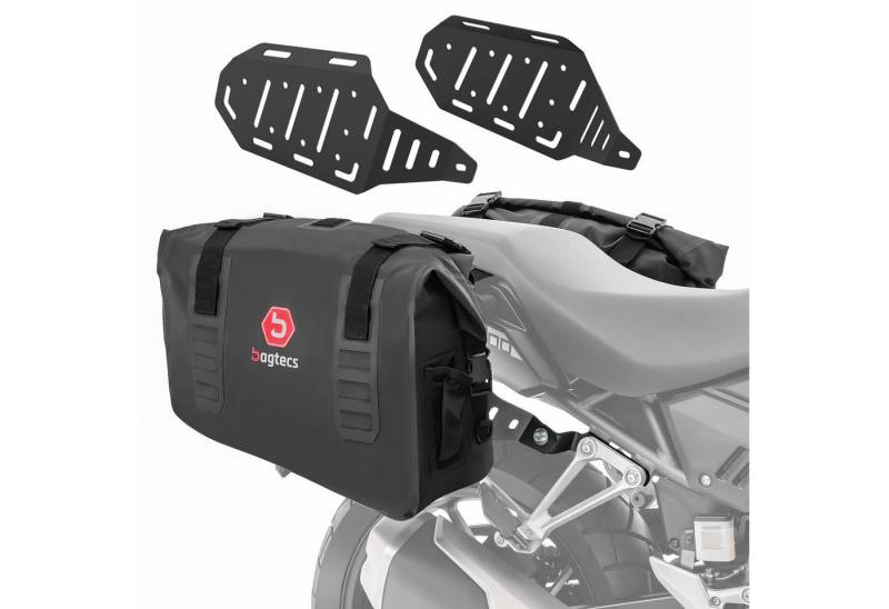 Bagtecs Reisetasche Set Satteltaschen WD1 + Seitenträger passend für Honda NX 500 24-25 # von Bagtecs