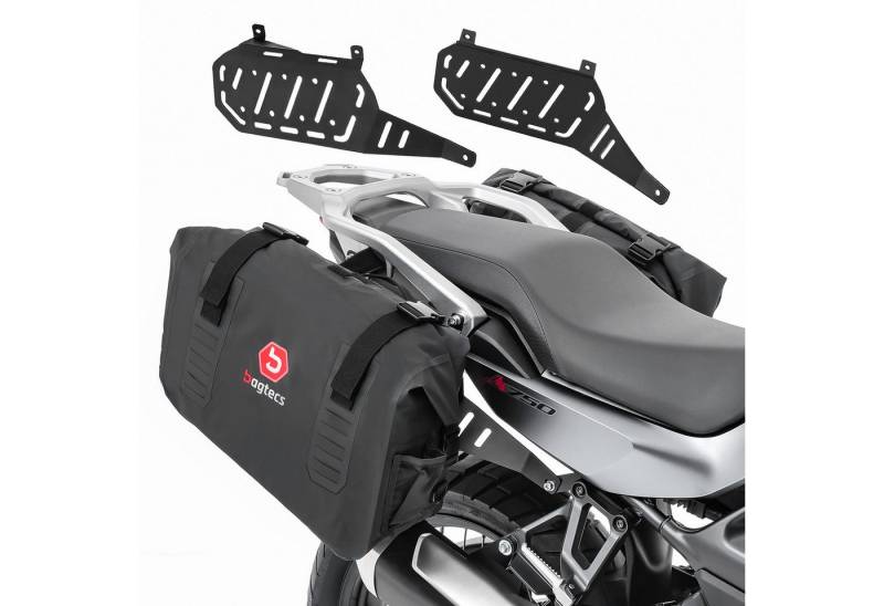 Bagtecs Reisetasche Set Satteltaschen WD1 + Seitenträger passend für Honda Transalp XL 750 von Bagtecs