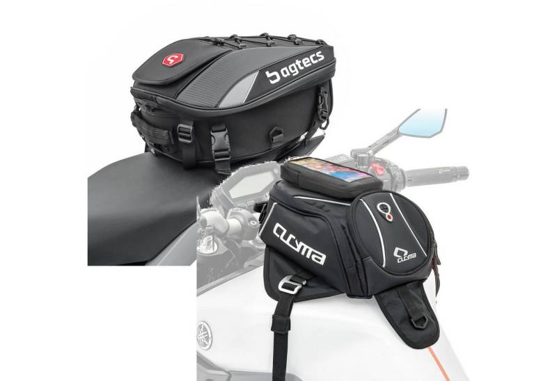 Bagtecs Reisetasche Set: Hecktasche 20-30Ltr + Tankrucksack Magnet TR6 von Bagtecs