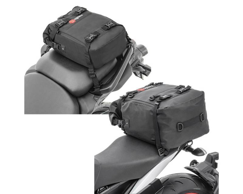 Bagtecs Reisetasche Set: Motorrad Hecktasche KH1 # Rucksack 10 Liter schwarz + Motorrad He von Bagtecs