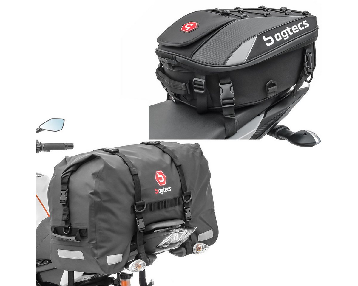 Bagtecs Reisetasche Set: Motorrad Hecktasche SX45 Wasserdicht Volumen 45L Rollverschluss # von Bagtecs