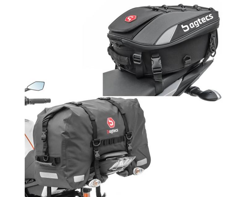 Bagtecs Reisetasche Set: Motorrad Hecktasche SX45 Wasserdicht Volumen 45L Rollverschluss # von Bagtecs