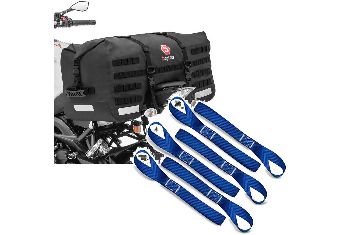 Bagtecs Reisetasche Set: Motorrad Hecktasche SX70 70Ltr wasserdicht in sw # mit Zurrschlau Bagtecs Reisetasche Set: Motorrad Hecktasche SX70 70Ltr wasserdicht in sw # mit Zurrschlau von Bagtecs