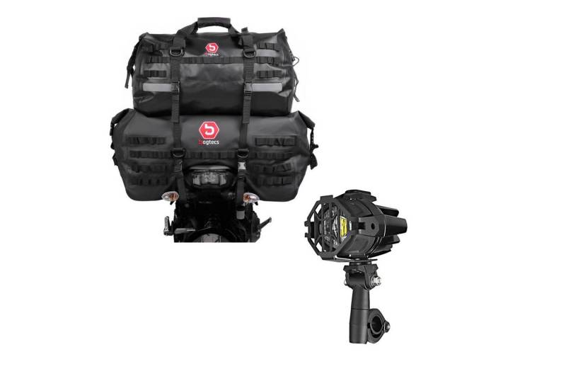 Bagtecs Reisetasche Set: Motorrad Hecktasche Set # SX70 + XB50 Volumen 120 L Dry Bag Wasse von Bagtecs
