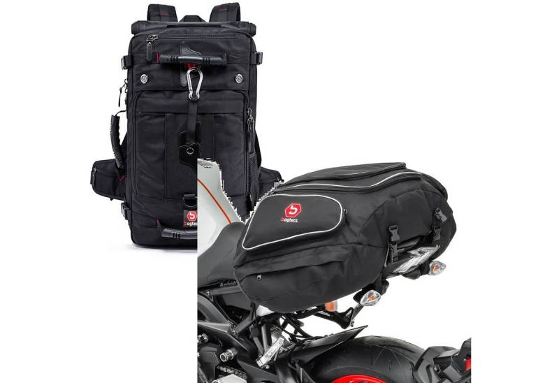 Bagtecs Reisetasche Set: Motorrad Rucksack HK4 Hecktasche 45Ltr in sw # mit Motorrad Heckt Bagtecs Reisetasche Set: Motorrad Rucksack HK4 Hecktasche 45Ltr in sw # mit Motorrad Heckt von Bagtecs