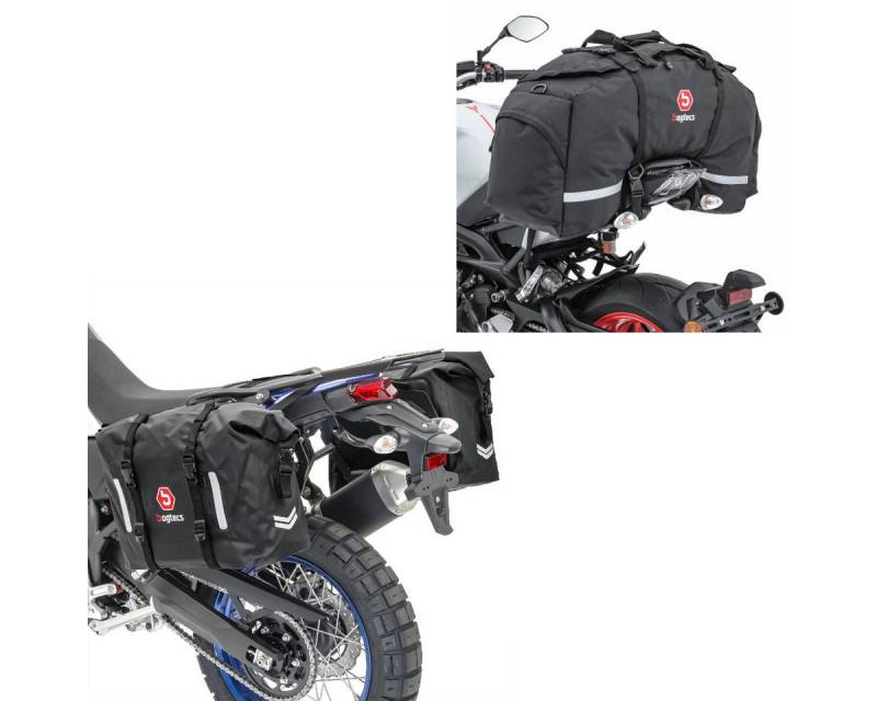 Bagtecs Reisetasche Set: Motorrad Satteltaschen wd. WP8 2x30L Rollverschluss Seitentasche von Bagtecs