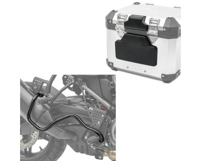 Bagtecs Reisetasche Set: Rückenpolster Alu TP Alu RL2 + Auspuff Sturzbügel passend für Har von Bagtecs