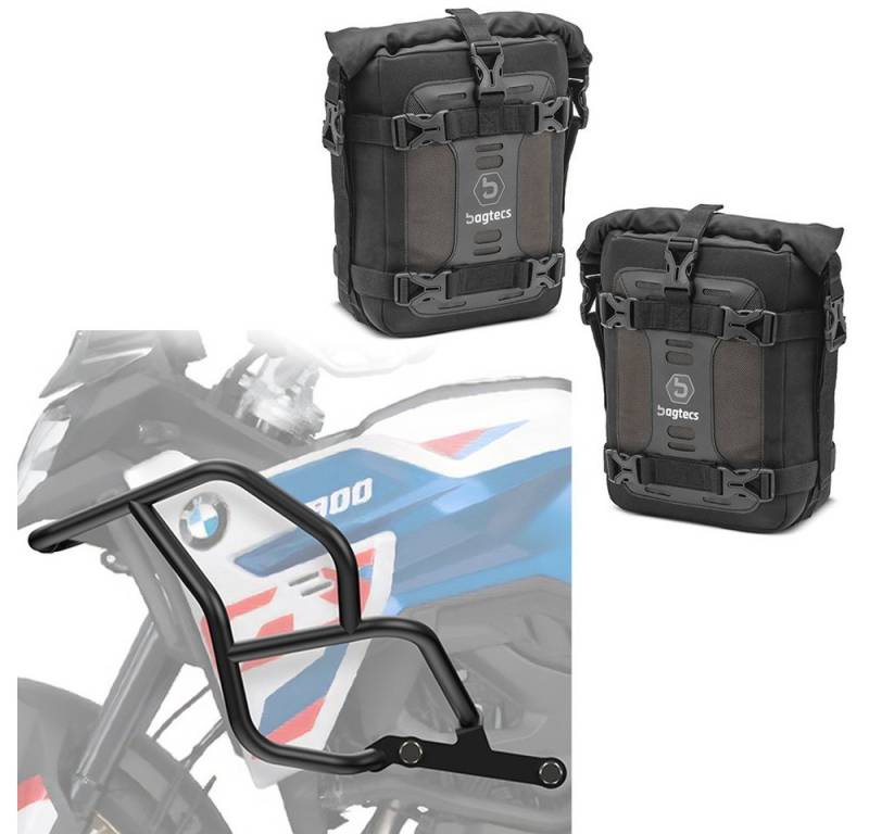 Bagtecs Reisetasche Sturzbügel oben passend für BMW F 900 GS 24-25 + Sturzbügeltasche Paar von Bagtecs