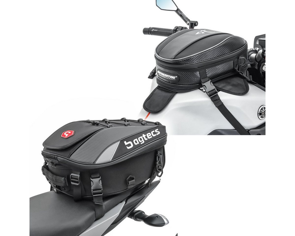 Bagtecs Reisetasche Tankrucksack 11-15L passend für Honda CBR 650 F / R + Hecktasche X30 2 von Bagtecs