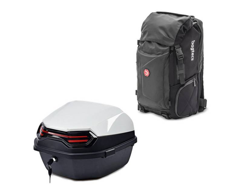 Bagtecs Rucksack Set: Rucksack # HX5 Hecktasche 45Ltr mit Helmhalterung + Topcase BT11 Bagtecs Rucksack Set: Rucksack # HX5 Hecktasche 45Ltr mit Helmhalterung + Topcase BT11 von Bagtecs
