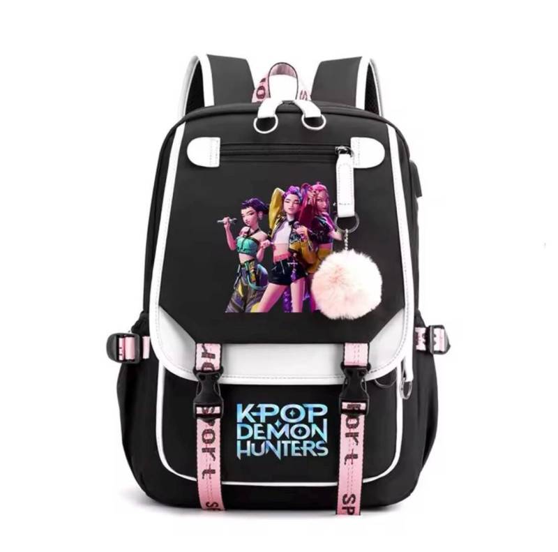 Kpop Demon Hunters Huntrix Rucksack Damen Herren Mode Reise Saja Jungen Rumi Zoey Mira Rucksäcke Outdoor Sport Schultasche von Baguarshop
