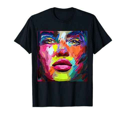 Abstract Woman Face Art Illustration Graphic Designs T-Shirt von Bahaa's Tee