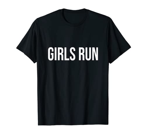 Girls Run Sports Quotes Illustration Novelty Graphic Designs T-Shirt von Bahaa's Tee