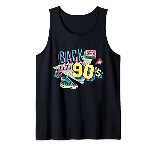 Herren Damen Kinder Vintage Retro Zurück zu 90er Jahre Grafikdesign Tank Top von Bahaa's Tee