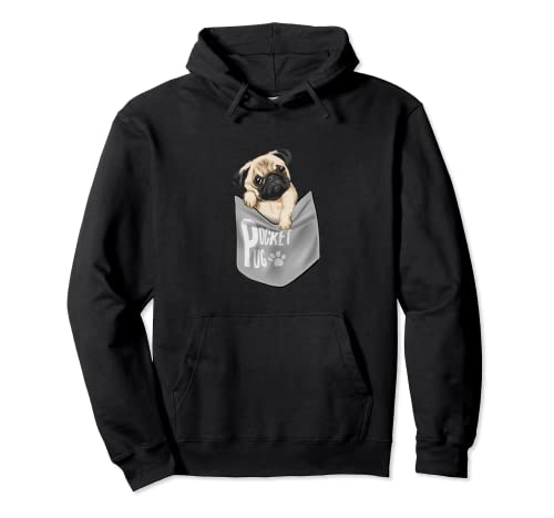 Lustiges Design mit Mops-Motiven, für Damen und Kinder Pullover Hoodie von Bahaa's Tee