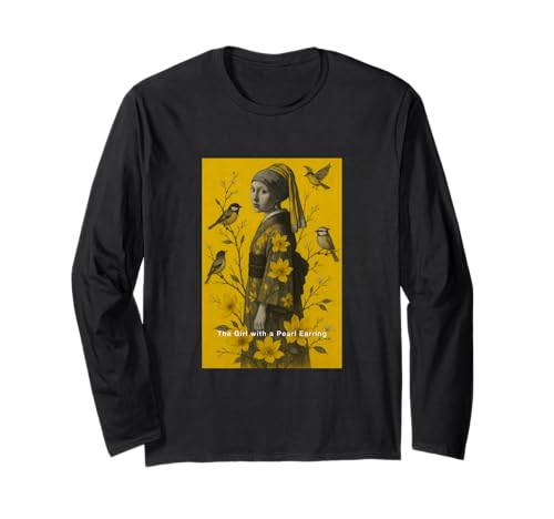 The Famous Girl with a Pearl EarringWearing Japanese kimono Langarmshirt von Bahaa's Tee