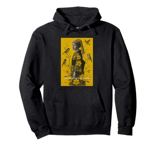 The Famous Girl with a Pearl EarringWearing Japanese kimono Pullover Hoodie von Bahaa's Tee