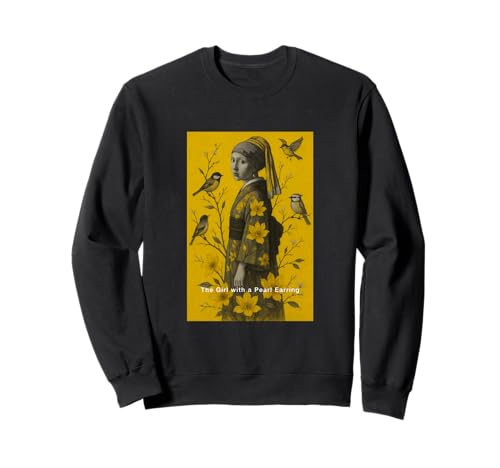 The Famous Girl with a Pearl EarringWearing Japanese kimono Sweatshirt The Famous Girl with a Pearl EarringWearing Japanese kimono Sweatshirt von Bahaa's Tee