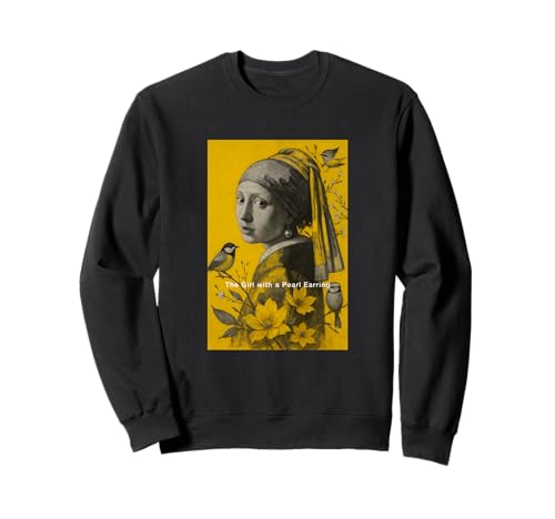 The Famous Girl with a Pearl EarringWearing Japanese kimono Sweatshirt The Famous Girl with a Pearl EarringWearing Japanese kimono Sweatshirt von Bahaa's Tee