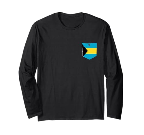 T-Shirt mit Bahamas-Flagge, Bahama-Karten, Bahamas-Shirt für Damen Langarmshirt von Bahamas tshirt, Bahamian Flag, bahamas for kids