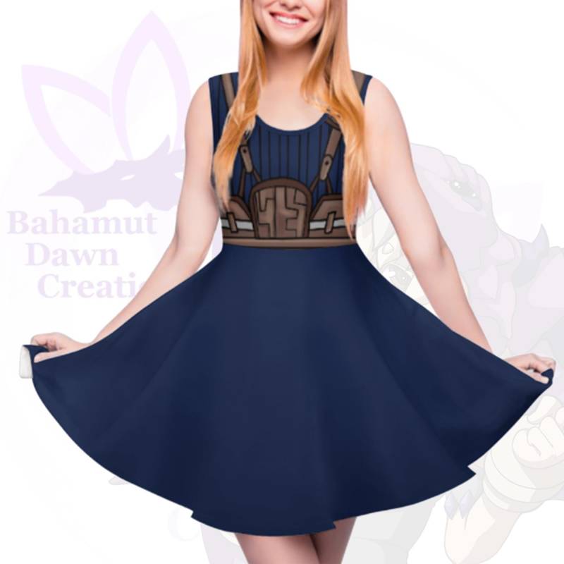 Cloud Strife Inspiriert Skater Kleid - Final Fantasy Cosplay Cloud Strife Inspiriert Skater Kleid - Final Fantasy Cosplay von BahamutDawnCreations