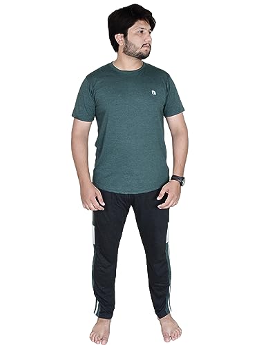 Bahob® Herren-Pyjama-Set, einfarbig, kurzärmeliges Oberteil und Hose, Loungewear-Set, weiche Baumwolle, Nachtwäsche, für Herren, S bis 3XL, Mss-155-a, XXL von Bahob