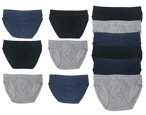 Bahob® Herren-Unterwäsche, gerippt, Slip, Slip, Hose, ultraweich, Sport, Baumwollmischung, Slips, Unterwäsche, Größe S bis 5XL, 6er-Pack, sortiert, XL von Bahob