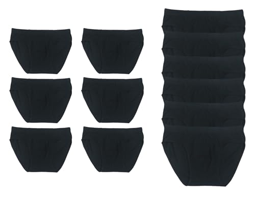 Bahob® Herren Unterwäsche Slips Gerippte Slips Pants Ultra Soft Sport Baumwollmischung Pants Unterwäsche Small bis 4XL (Black, 4XL) von Bahob