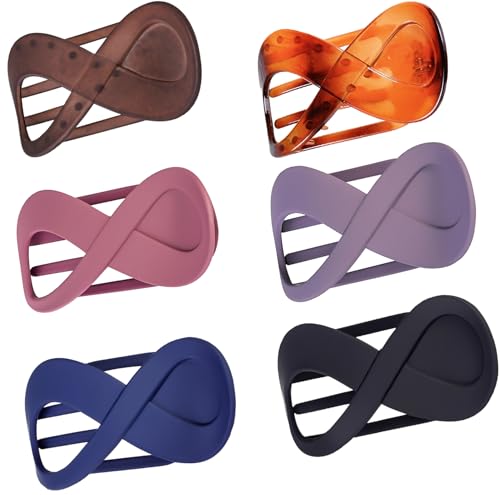 6 Stück Entenschnabel Haarspange Damen, Flache Haarklammern, Französische Haarspangen, Rutschfest Haarspange, Haarklammer Groß Französische, Haarklammern Elegant Haarschmuck Damen und Mädchen von BaiDekun