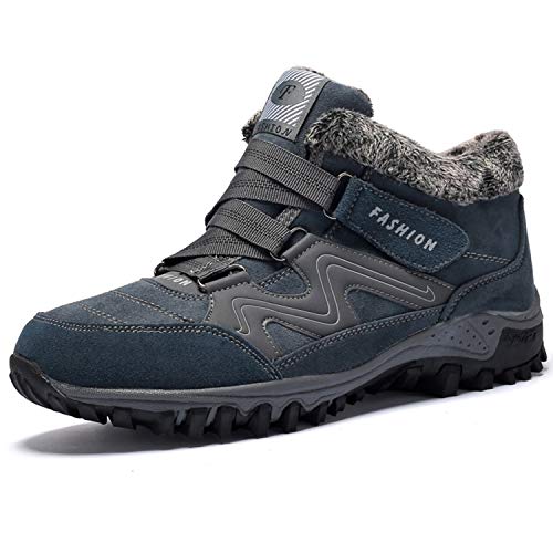 BaiMoJia Wanderstiefel Damen Winterschuhe Herren Warm Gefütterte Outdoor rutschfest Trekking Wanderschuhe Grau 38 EU (Etikett 39) von BaiMoJia