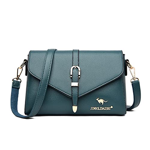 BaiWaNG Damen Umhängetaschen aus weichem Leder Luxus Handtaschen Damen Taschen Designer Handtaschen Damen 2021,Blau,26 * 16 * 9CM von BaiWaNG